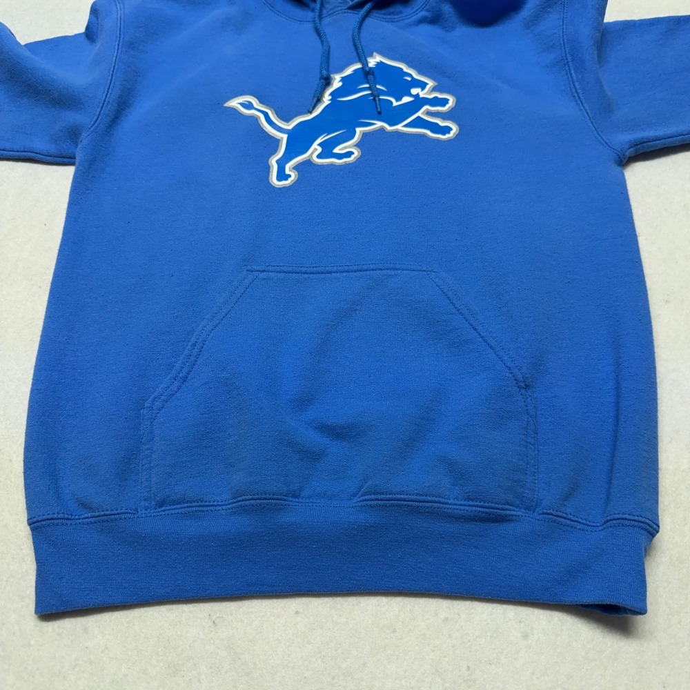 Detroit Lions Hoodie Sweatshirt NFL Team Apparel Graphic Blue Cotton Blend Small - Picture 4 of 13